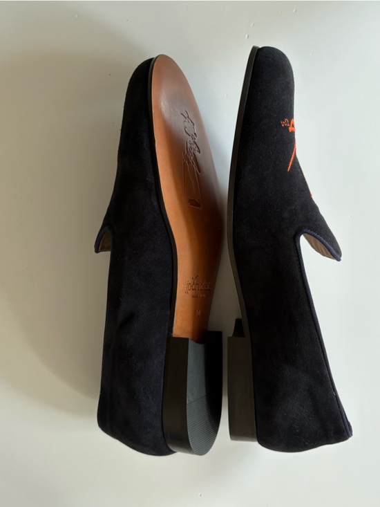JP Crickets || University of Virginia UVA‎ Suede Embroidered Smoking Loafers 8 main image 6